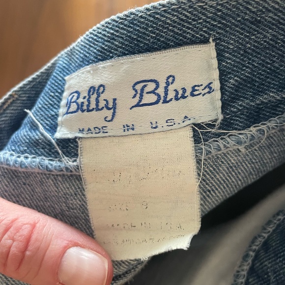 Vintage Billy Blass Button Front Jean midi Skirt - Picture 6 of 9